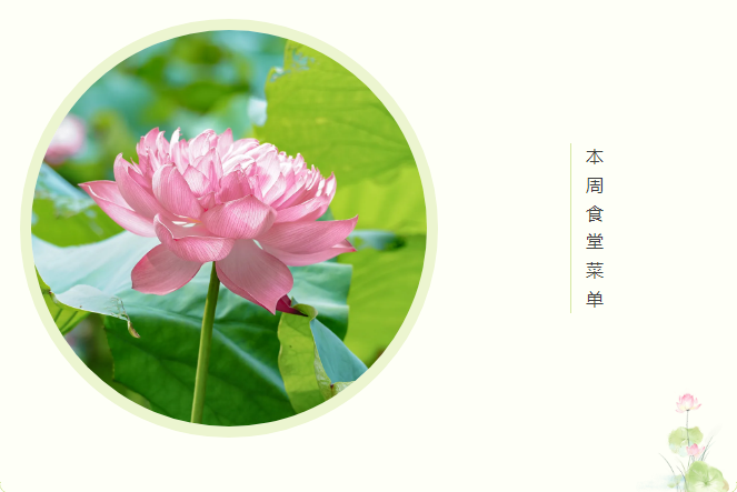 朝陽義塾本周食堂菜單（2024年11月4日~2024年11月8日）